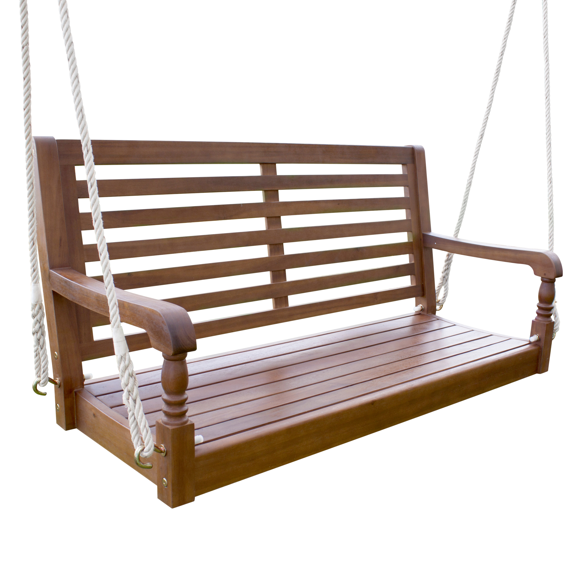 Merry Products, Nantucket Porch Swing, Natural, Primary Color Brown, Material Wood, Width 46.46 in, Model# SWG0120210010